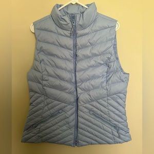 Talbots (Puffy) Zip Up Puffer Vest  Baby Blue L excellent condition